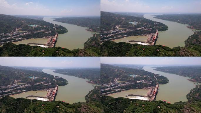 4k原创大型水利枢纽工程万里黄河第一坝A