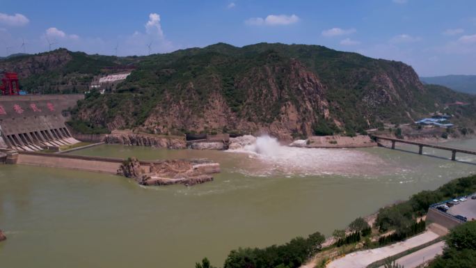 4k原创大型水利枢纽工程万里黄河第一坝A