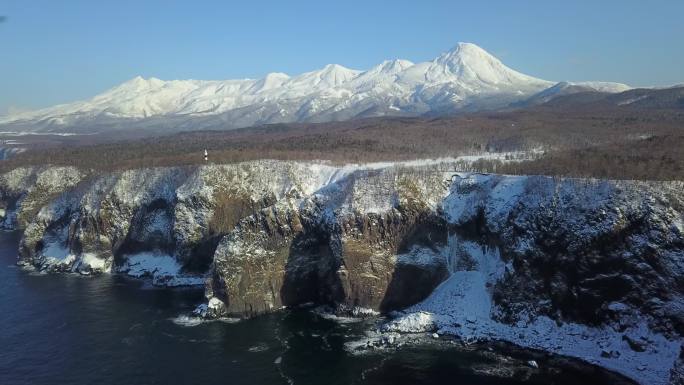 原创 日本北海道知床雪原雪山自然风光航拍