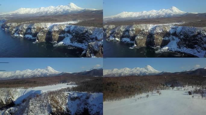 原创 日本北海道知床雪原雪山自然风光航拍
