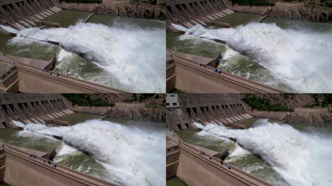 4k原创大型水利枢纽工程万里黄河第一坝A
