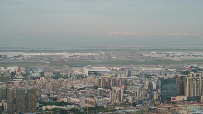 深圳宝安国际机场延时摄影素材