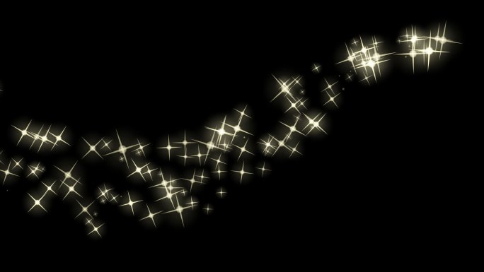 璀璨星光粒子素材光效-透明通道4