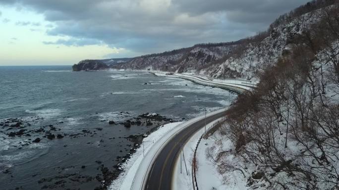 原创 日本北海道知床半岛海岸线公路风光