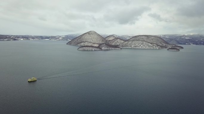 原创 日本北海道洞爷湖温泉镇风光航拍