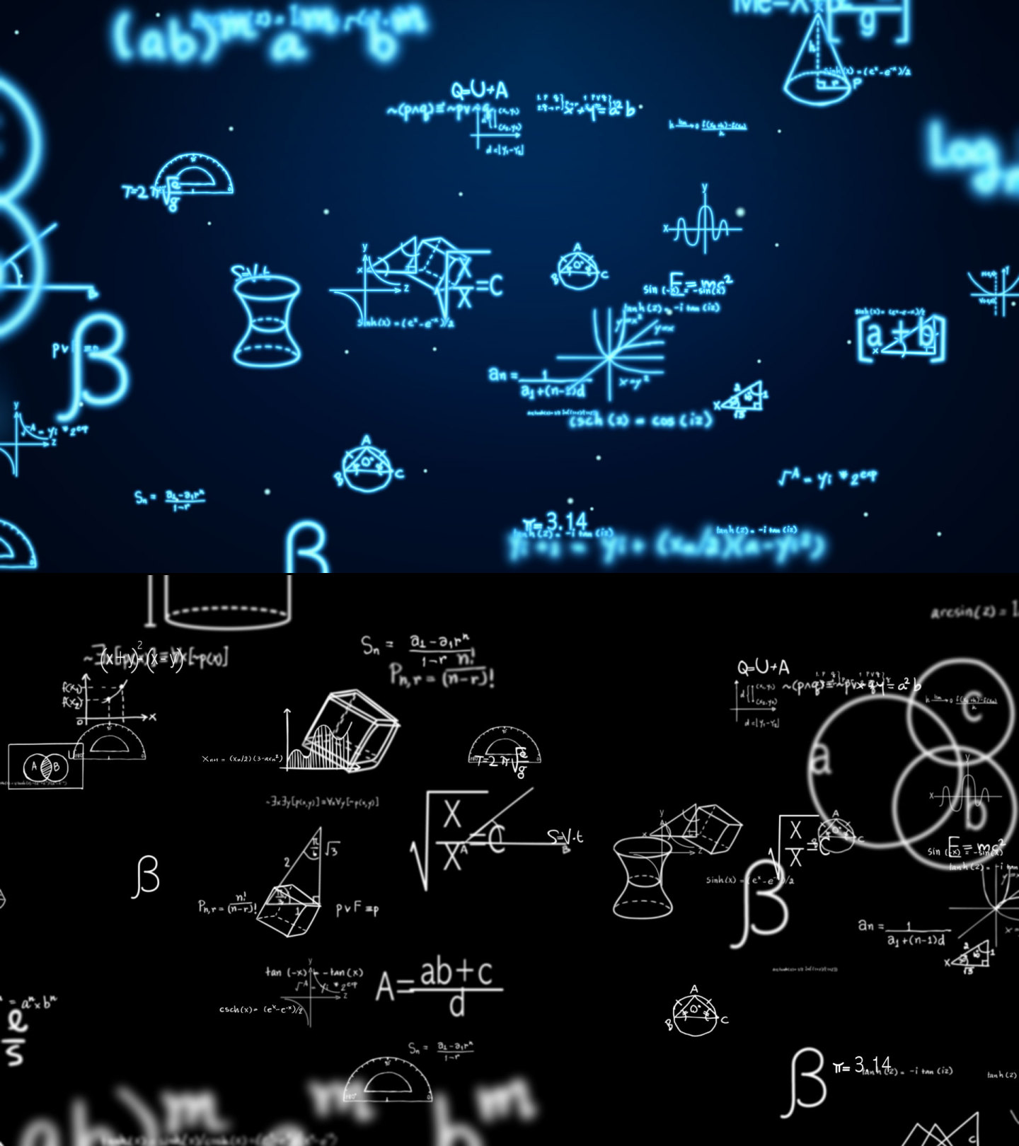 两组 各两个风格 数学公式 公式