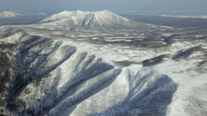 原创 日本北海道乡村雪原自然风光航拍