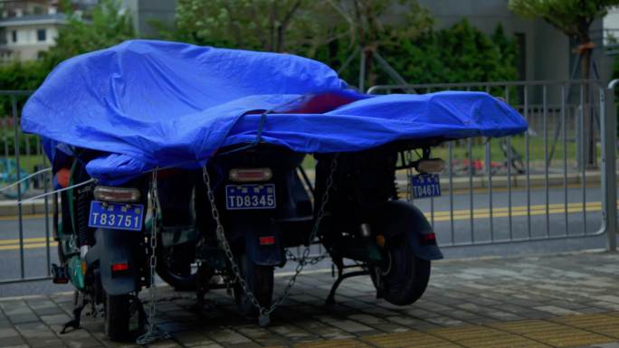 台风大风季节恶劣天气红色预警实拍视频素材