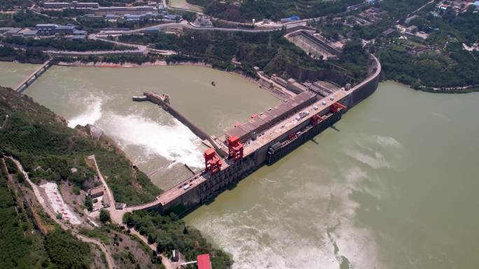 4k原创大型水利枢纽工程万里黄河第一坝A