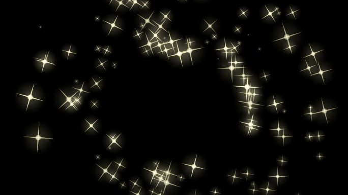 璀璨星光粒子素材光效-透明通道1