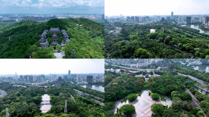 4K航拍青秀山景区风光