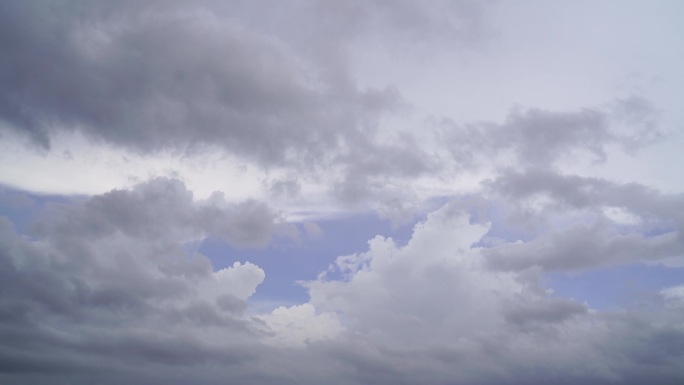 天空阴天下雨天乌云天空云雾流动雨后快下雨