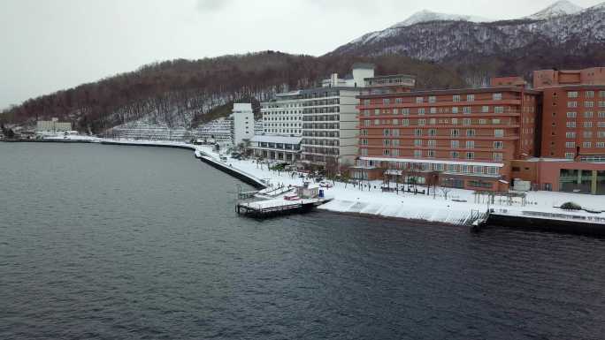 原创 日本北海道洞爷湖温泉镇风光航拍