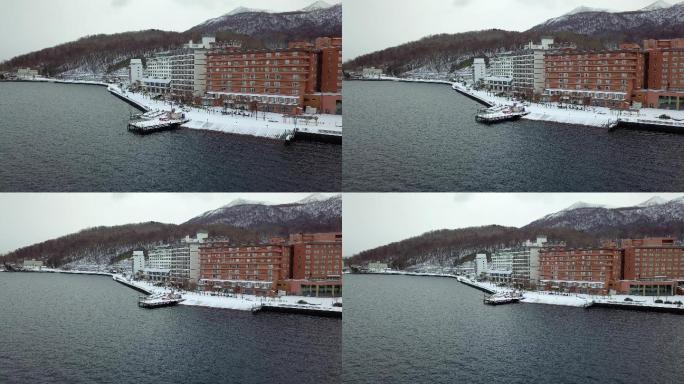 原创 日本北海道洞爷湖温泉镇风光航拍