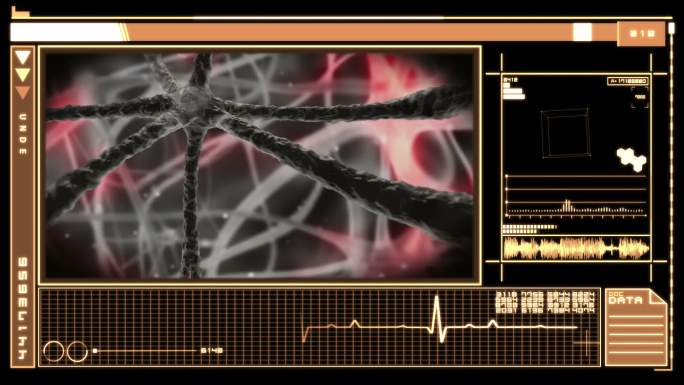 医学数字界面显示数据动画特效