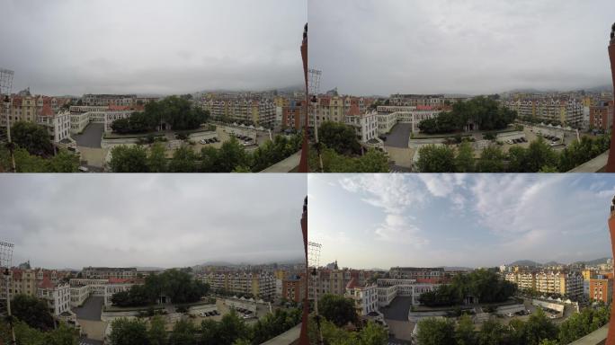 hdr4K延时视频 夏天小城上空的云