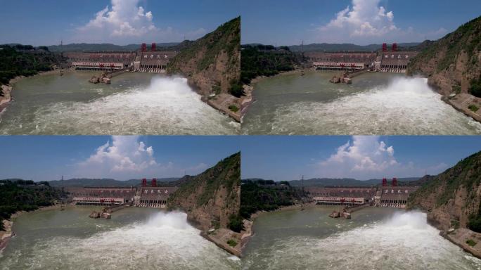 4k原创大型水利枢纽工程万里黄河第一坝A