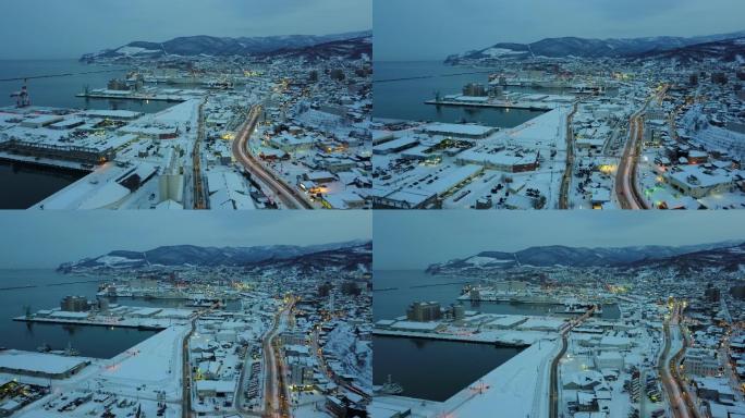 原创 日本北海道小樽运河城市风光航拍