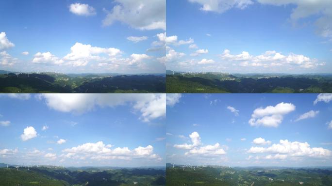 大气蓝天白云延时摄影群山之巅多彩贵州风景