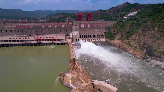 4k原创大型水利枢纽工程万里黄河第一坝A
