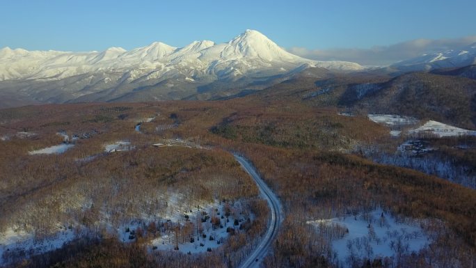 原创 日本北海道知床雪原雪山自然风光航拍