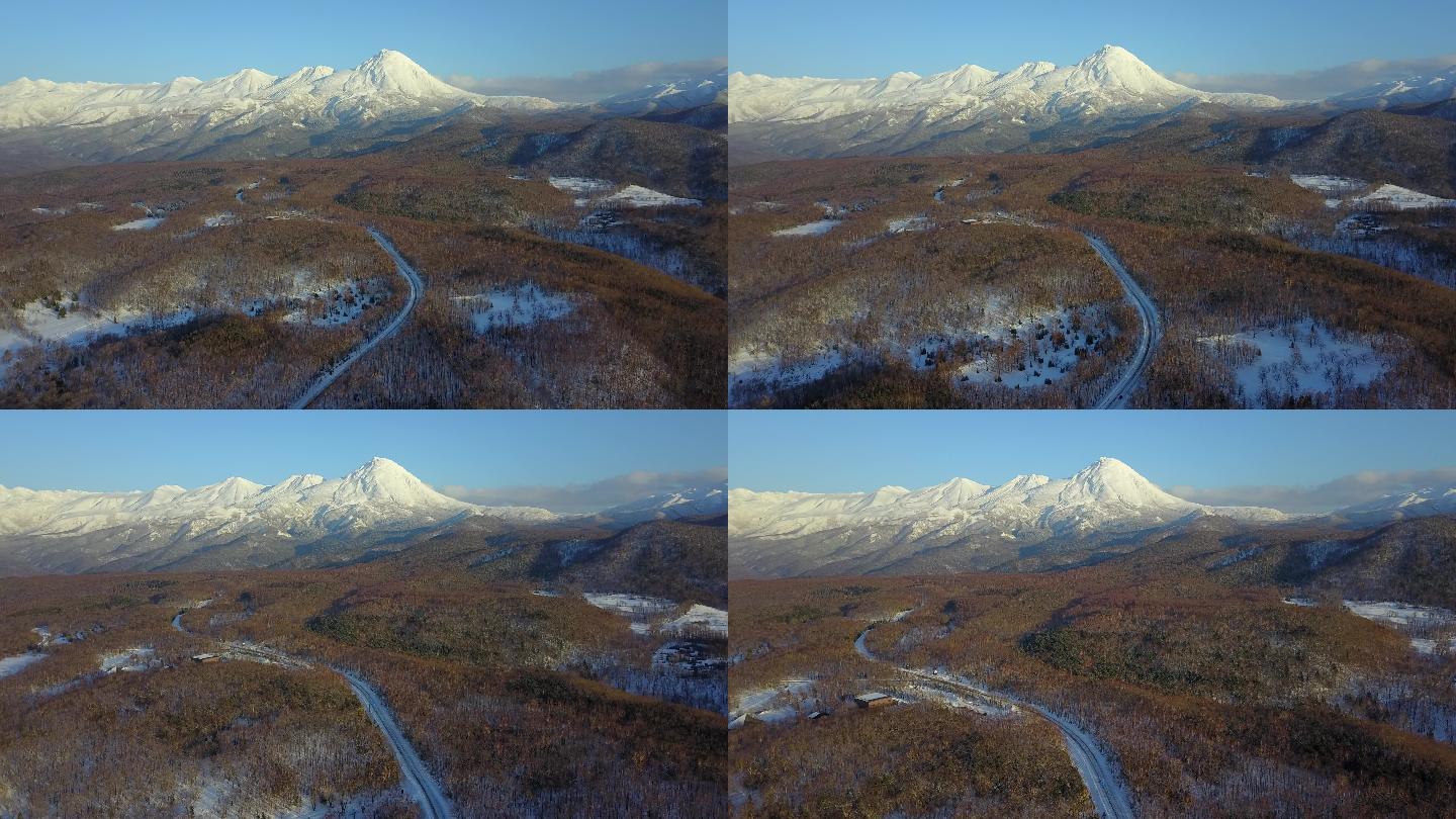 原创 日本北海道知床雪原雪山自然风光航拍