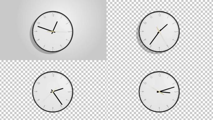 带alpha透明时钟钟表快速转动
