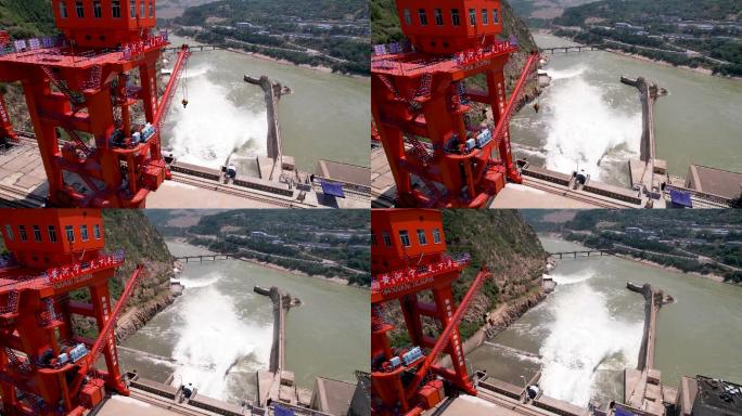 4k原创大型水利枢纽工程万里黄河第一坝A