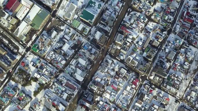 原创 日本北海道函馆城市街道风光航拍鸟瞰