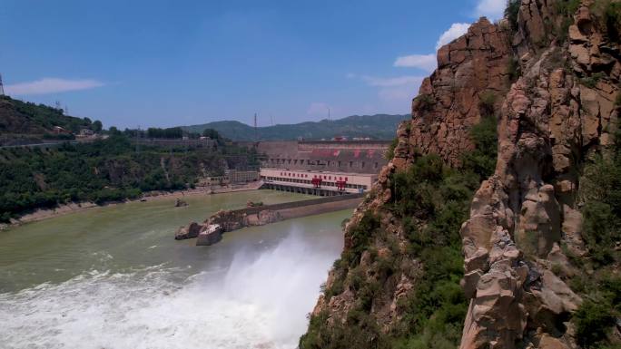 4k原创大型水利枢纽工程万里黄河第一坝A