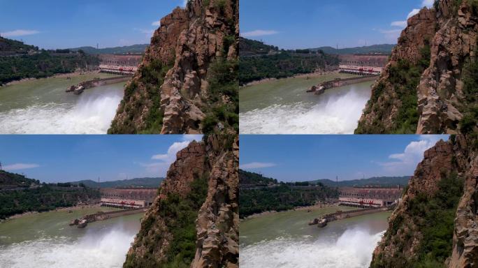 4k原创大型水利枢纽工程万里黄河第一坝A