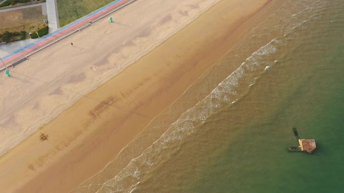 沙滩 海滨 浪花 大海 4K