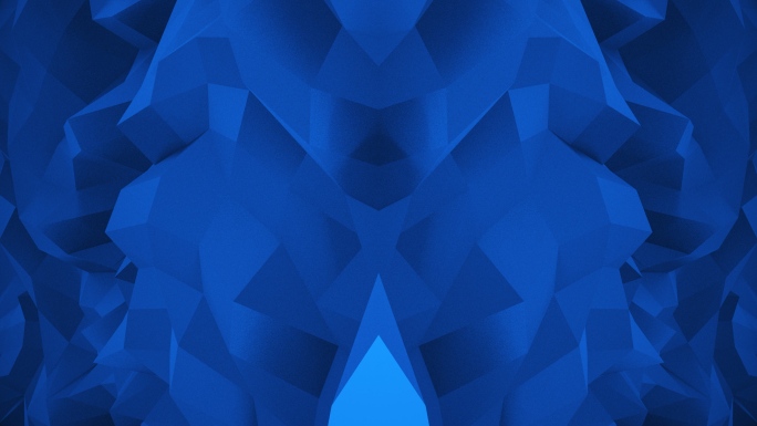 【4K时尚背景】蓝色几何镜像抽象唯美图形