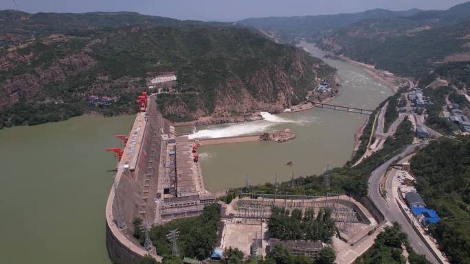 4k原创大型水利枢纽工程万里黄河第一坝A