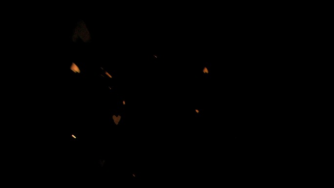 心型的花火在黑色背景下飞舞动画特效