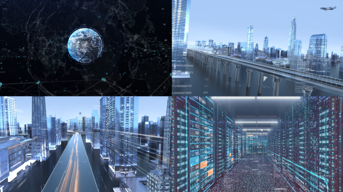 科技虚拟智慧城市穿梭片头