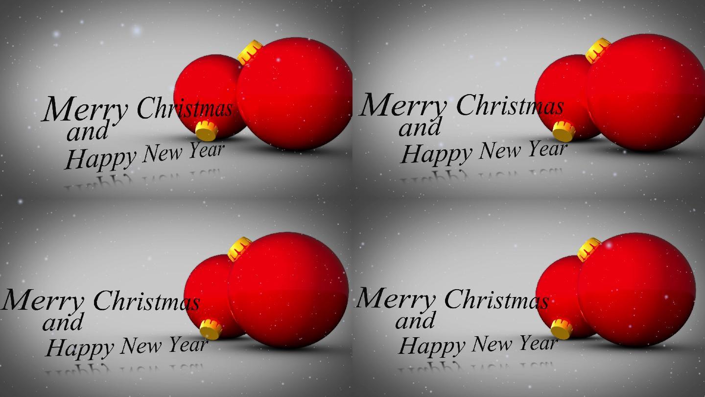 圣诞装饰球圣诞快乐动画特效