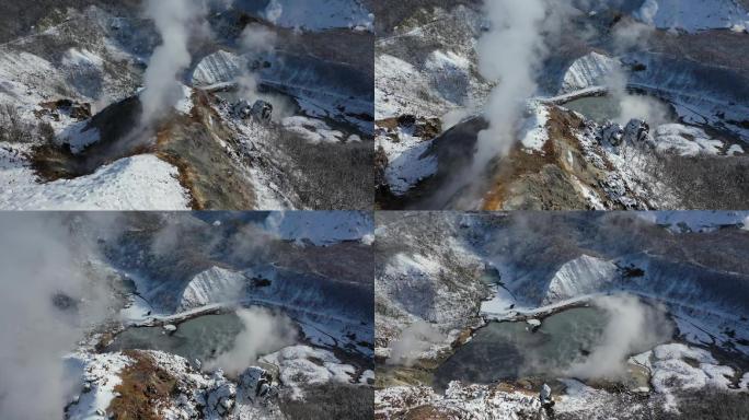 原创 日本北海道登别温泉地狱谷自然风光