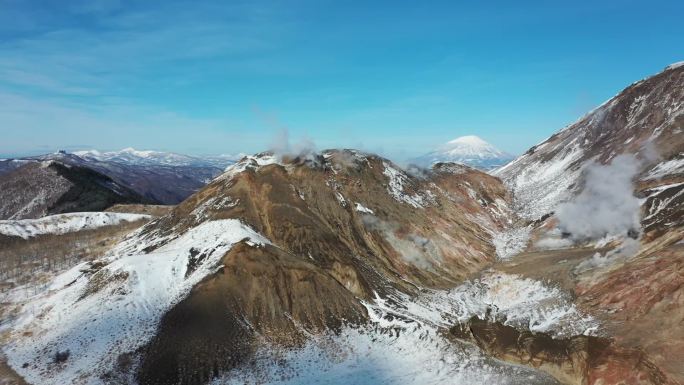 原创 日本北海道有珠山火山自然风光