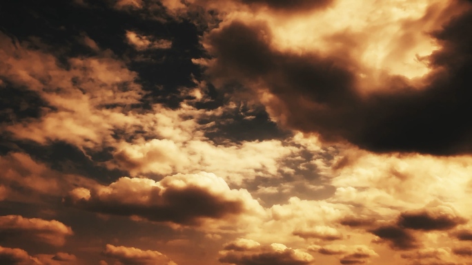 【HD天空】黄昏云团天光云影光线穿透云层
