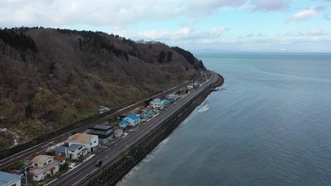 原创 日本北海道沿海公路交通运输航拍