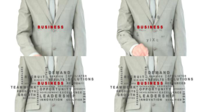 商人按下业务按钮，让流行语出现和消失