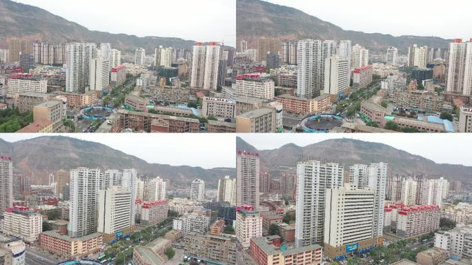 甘肃 兰州 航拍 城市 建筑