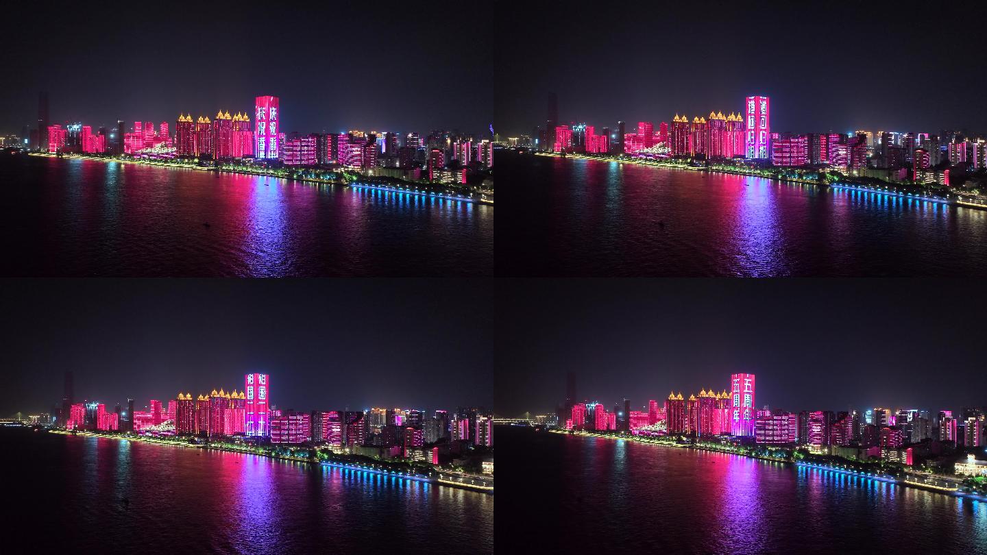 4K航拍香港回归25周年主题灯光