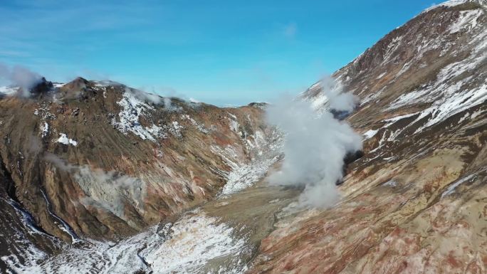 原创 日本北海道有珠山火山自然风光