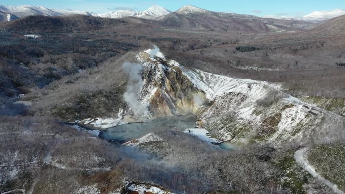 原创 日本北海道登别温泉地狱谷自然风光