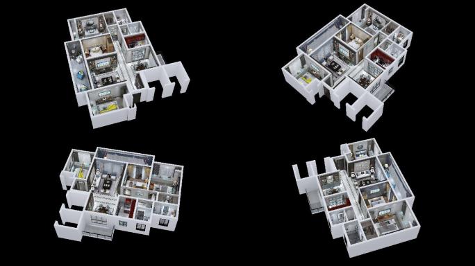 三维-立体户型FLT-新中式01