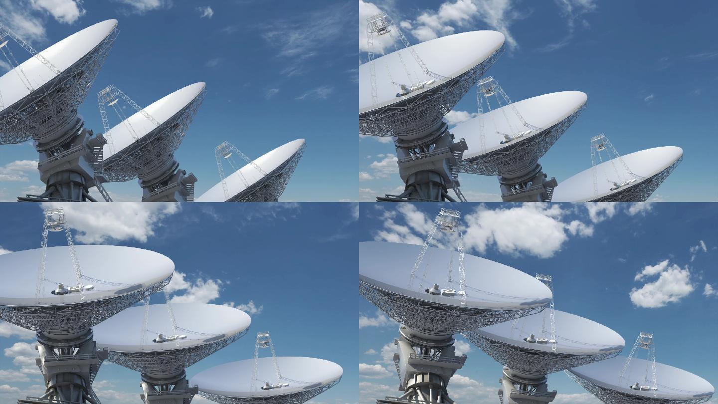 雷达站射电望远镜地面探测站视频素材