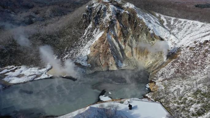 原创 日本北海道登别温泉地狱谷自然风光