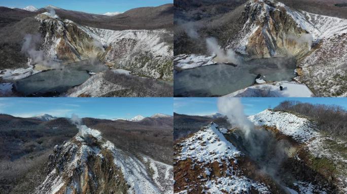 原创 日本北海道登别温泉地狱谷自然风光